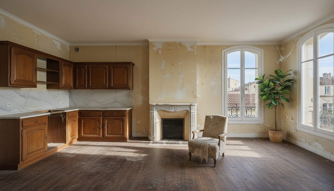 Le même appartement avant travaux